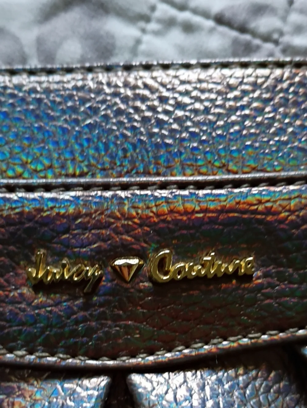 Juicy Couture Iridescent Lavender Wristlet Clutch